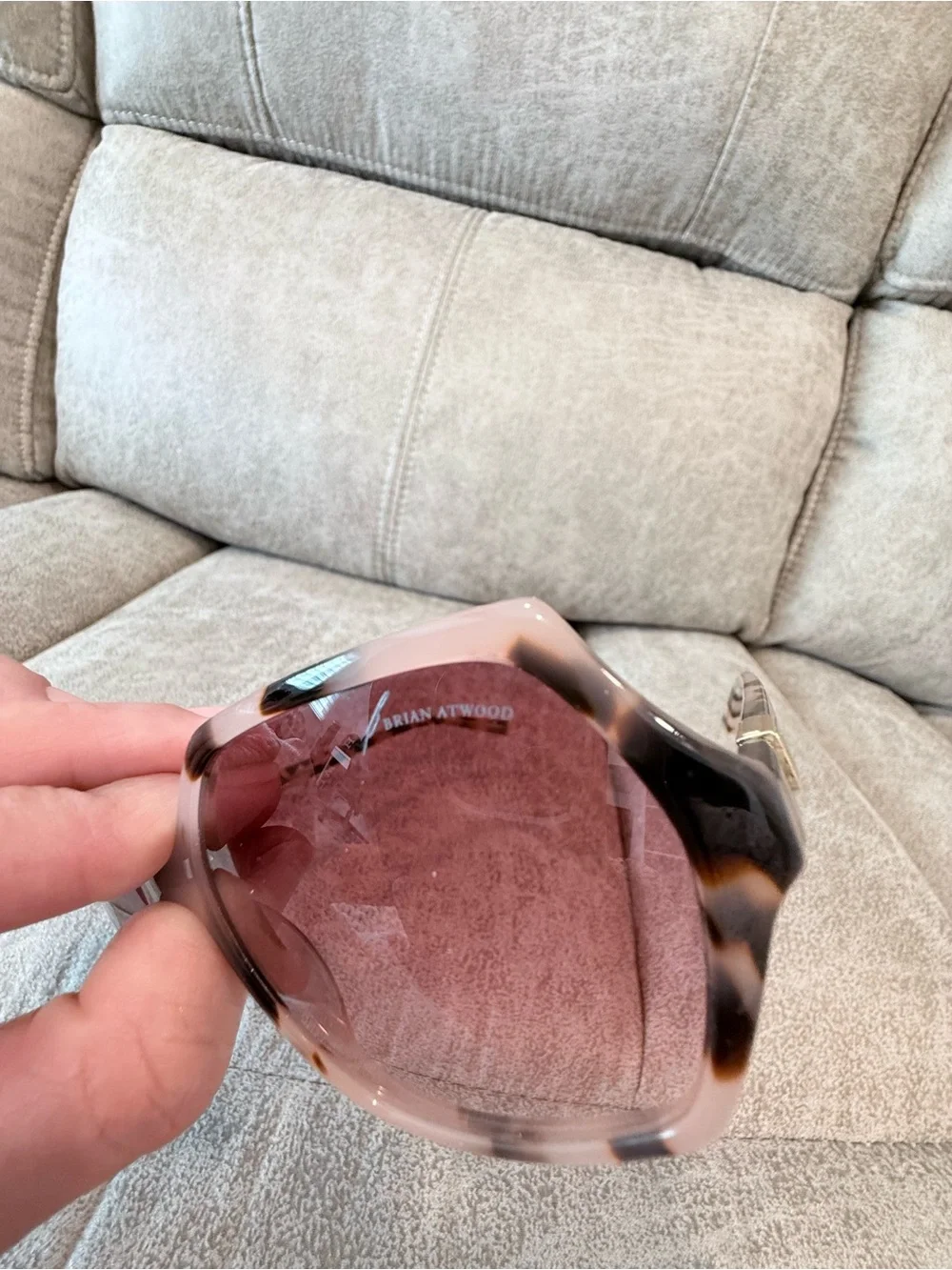 Brian Atwood Oversized Tortoiseshell Sunglasses